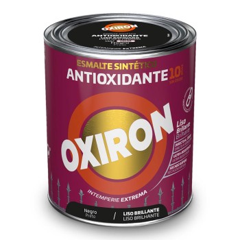 Esmalte sintético metálico antioxidante oxiron liso brilhante preto 250ml titan 5809080