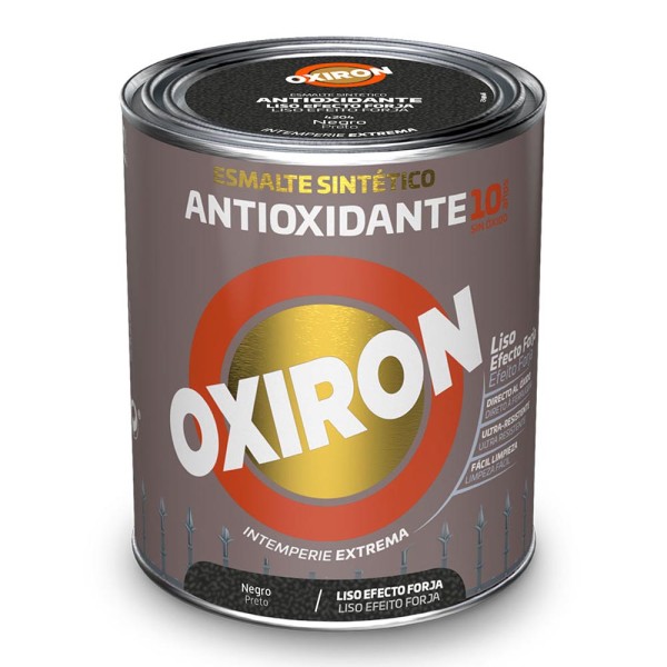 Esmalte sintético metálico antioxidante oxiron liso efeito forja preto 750ml titan 5809097