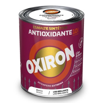 Esmalte sintético metálico antioxidante oxiron liso brilhante branco 750ml titan 5809078