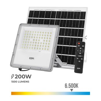 Projector led solar 200w 1.500lm 6.500k ip65 edm