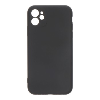 Capa preta de plástico soft touch para iphone 11