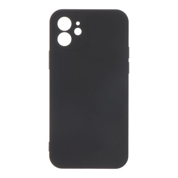 Capa preta de plástico soft touch para iphone 12