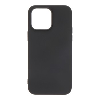 Capa preta de plástico soft touch para iphone 14 pro max