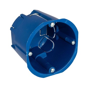 Caixa universal para mecanismo de rodapé oco, azul. solera 5625a