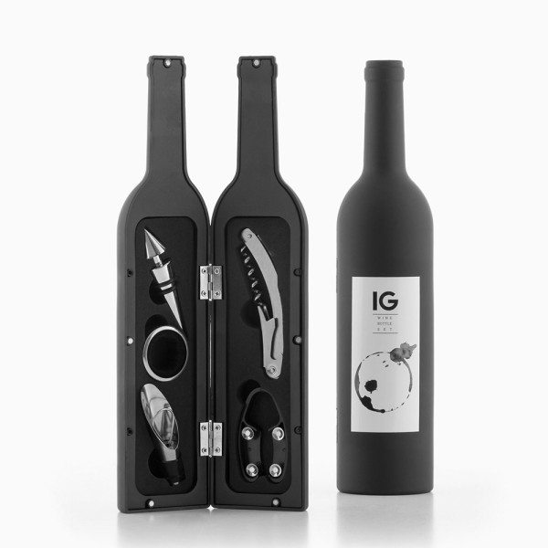 Kit acessórios de vinho modelo garrafa v0100451 innovagoods