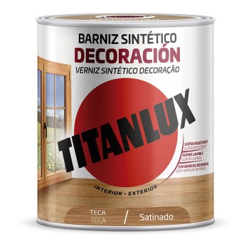 Verniz sintético decoração acetinado teca 250ml titanlux m11100914