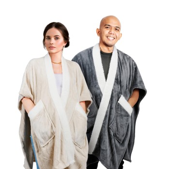 Robe-manta individual com 2 bolsos cores sortidas