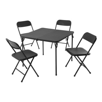 Set de mesa e 4 cadeiras dobráveis