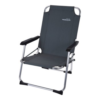 Cadeira dobrável de alumínio cor cinzento 45x54x76cm