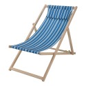 Cadeira dobrável de tecido e madeira 97x56x85cm
