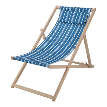 Cadeira dobrável de tecido e madeira 97x56x85cm