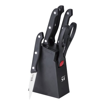 Jogo de 6 peças facas de cozinha + tacoma inox sg-4181 san ignacio