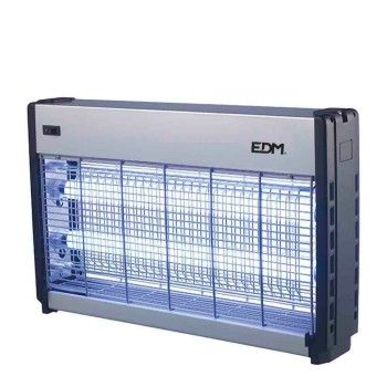 Exterminador de insetos eletrônico profissional 2x15w 49x10x31cm cor cromado/preto edm