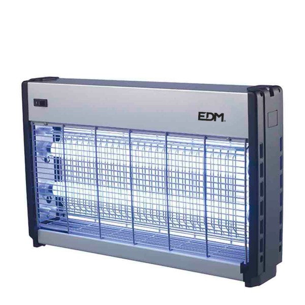 Exterminador de insetos eletrônico profissional 2x15w 49x10x31cm cor cromado/preto edm