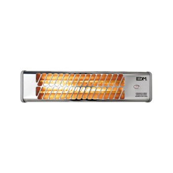 Aquecedor de quartzo para wc, modelo cromo, 600-1200w orientável edm