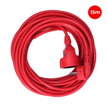 Extensão de cabo t/tl 15m 3x1,5mm vermelho edm