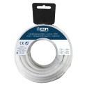 Rolo de cabo redondo 2x1mm branco 20m