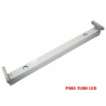 Armadura fluorescente para tubo led 2x9w (eq. 18w) 220v 61cm edm