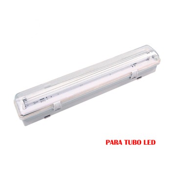Armadura fluorescente estanca para tubo led 1x9w (eq. 18w) 220v 65cm ip65 edm