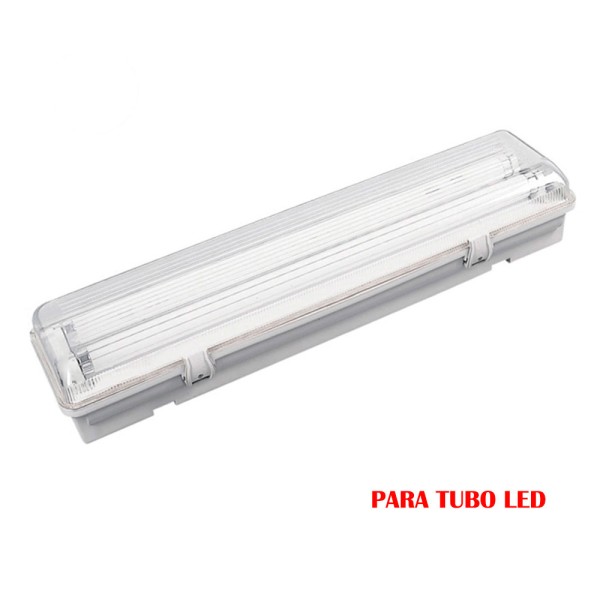 Armadura fluorescente estanca para tubo led 2x9w (eq. 18w) 220v 65cm ip65 edm