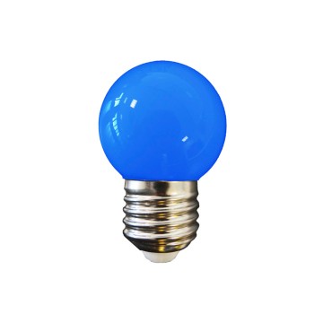 Lâmpada esférica led e27 1w 80lm luz azul ø4,3x7cm edm