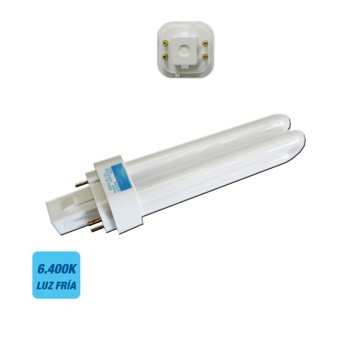 lâmpada de baixo consumo pld-4 26w 4 pins g24q-3 6400k luz fria 16,9cm edm