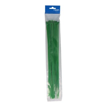 Abraçadeiras verdes 380x4,8mm nylon de alta qualidade (blister 25 unid.) edm