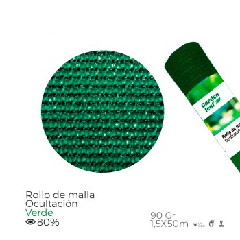 Rolo de malha de ocultaçao cor verde 90g 1,5x50m edm