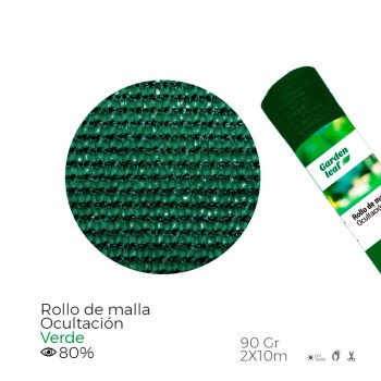 Rolo de malha de ocultaçao cor verde 90g 2x10m edm
