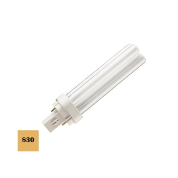 Lâmpada de baixo consumo lynx d-26w g24 830k pl-2pin luz quente 17,4cm osram