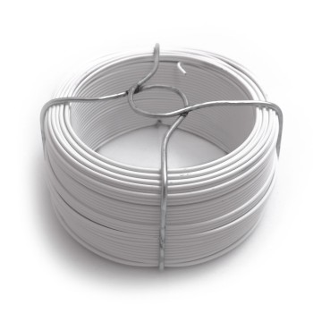 Arame plastificado branco n° 6 - 1,40mm x 50m - 240g