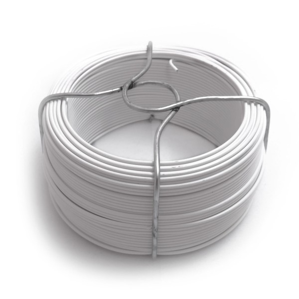 Arame plastificado branco n° 6 - 1,40mm x 50m - 240g
