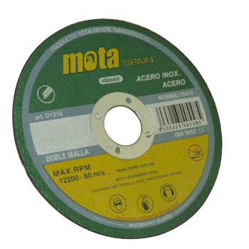 Disco de corte aço inox ø180x1,6x22,23mm d1816 mota