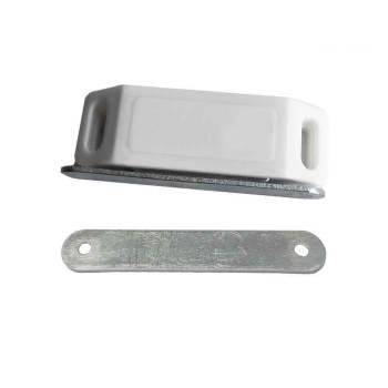 Bloqueador magnetico para porta branco (2 peças) 75x18mm
