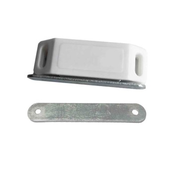 Bloqueador magnetico para porta branco (2 peças) 45x15mm