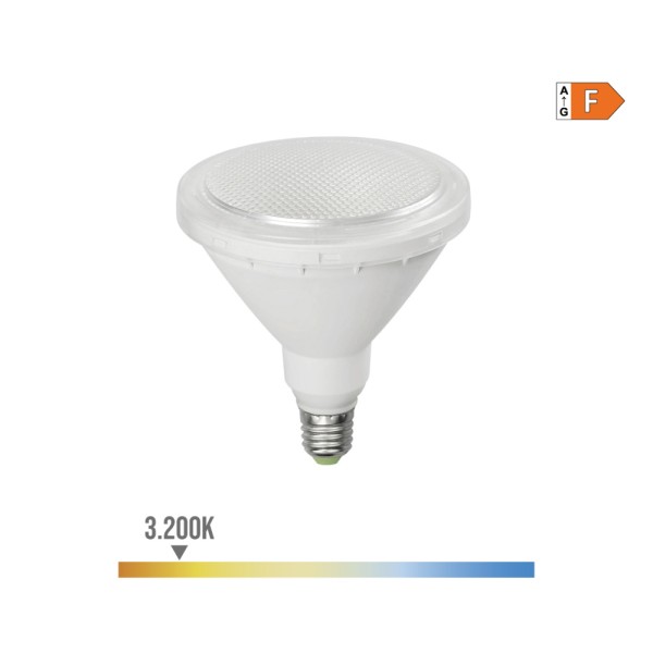 Lâmpada par38 led e27 15w 1200lm 3200k luz quente ip64 ø12x13,8cm edm