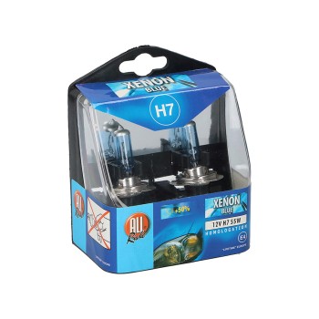 Set 2 lampada para automovel 12v h7 xenon 55w