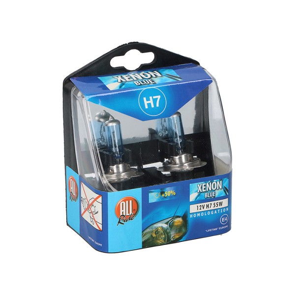 Set 2 lampada para automovel 12v h7 xenon 55w