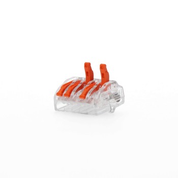 Ligador rápido por aperto alavanca 5 cabos 0,75 a 2,5mm