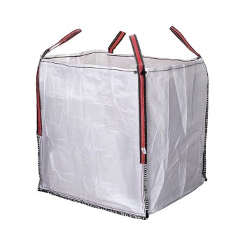 Big bag saco para entulho 90x90x90cm cor branco suporta até 1000kg