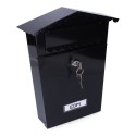 Caixa de correio em aço modelo house preto edm