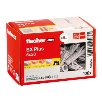 Bucha fischer sx plus ø6x30mm 100uds. n6 568006