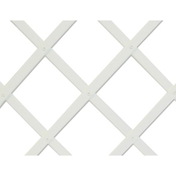 Trelliflex treliça de plástico 1x2m cor branco perfil de laminas 22x6mm. nortene