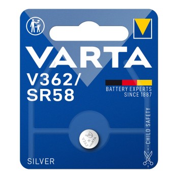 Micro pilha de botão varta silver sr58 - v362 1,55v (blíster 1 unid.) ø7,9x2,1mm