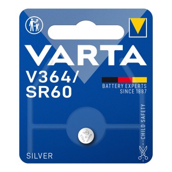 Micro pilha de botão varta silver sr60 - v364 1,55v (blíster 1 unid.) ø6,8x2,15mm