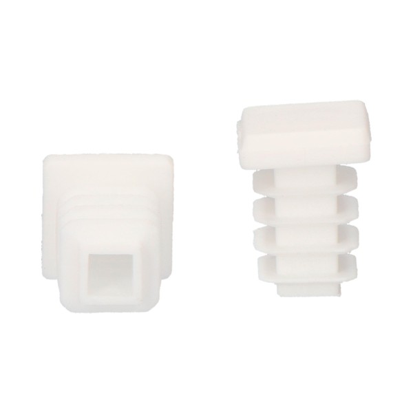 Topo sistema interior quadrada com aba 16x16mm branco