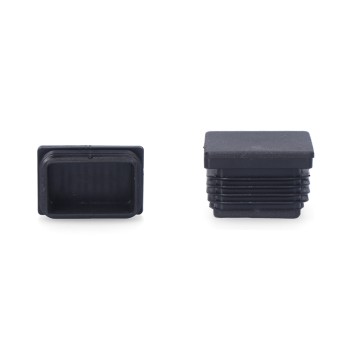 Topo sistema interior retangular com aba 40x20mm preto