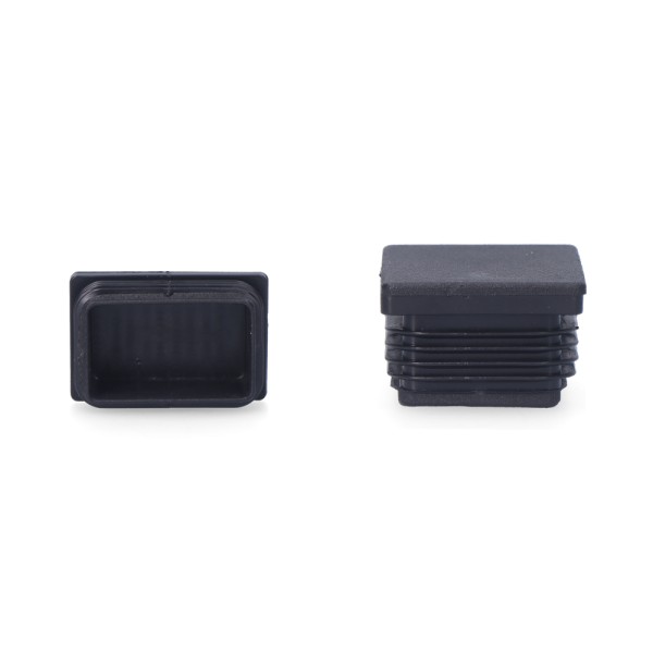 Topo sistema interior retangular com aba 40x20mm preto