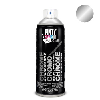 Pintura em spray pintyplus art & craft 520cc efeito cromado prata c150