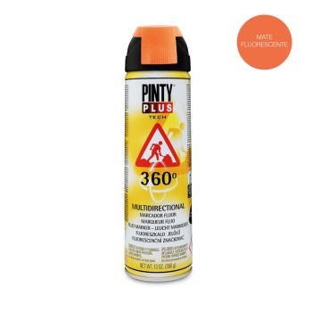 Pintura em spray pintyplus tech 650cc marcador 360° laranja t143